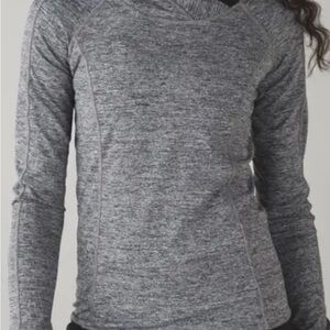 Gray and Black Think Fast Hooded Sweatshirt